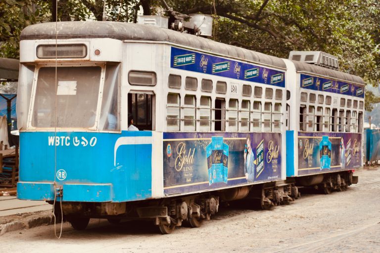 Tram running in Kolkata